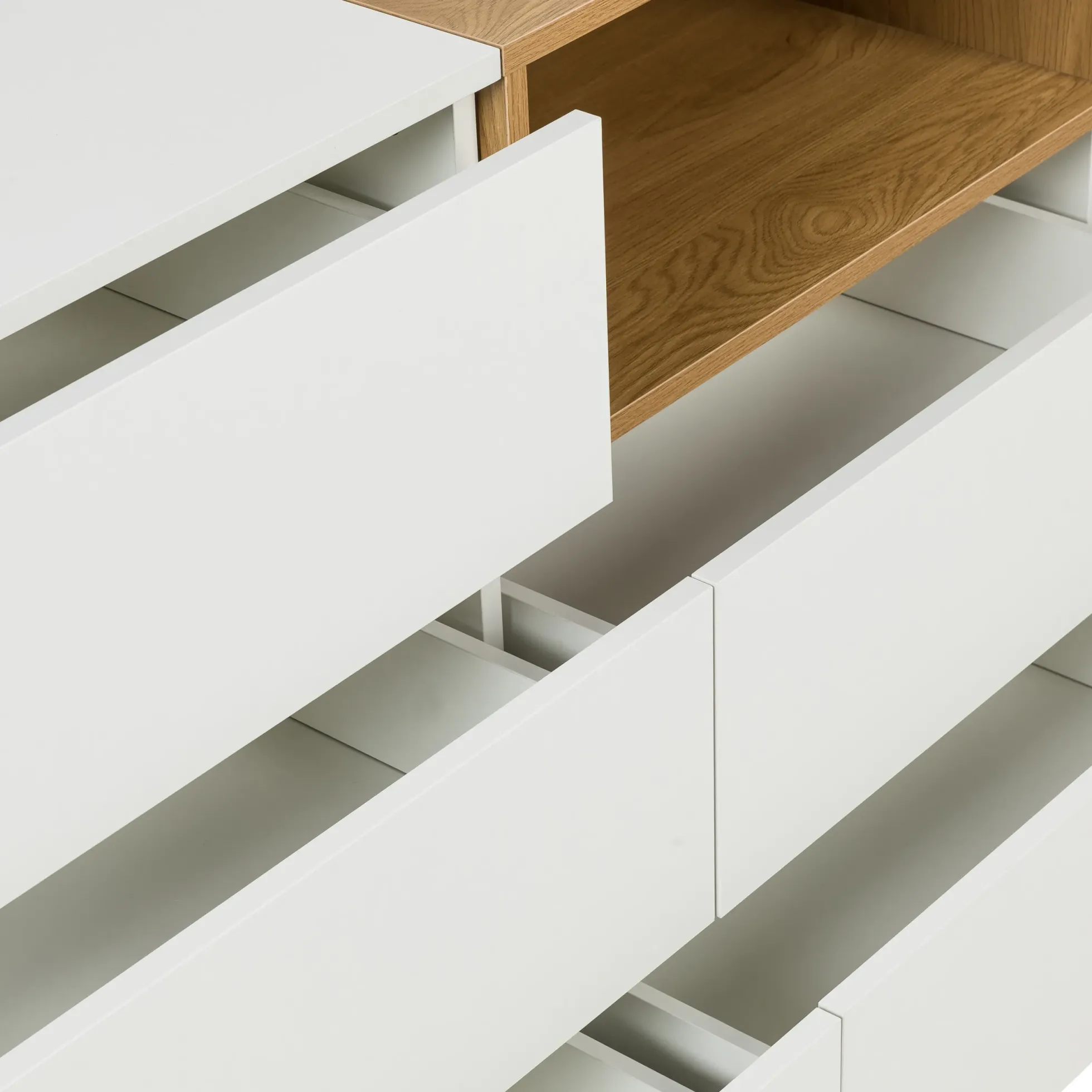 MELMO S - Sideboard Weiß/Eiche