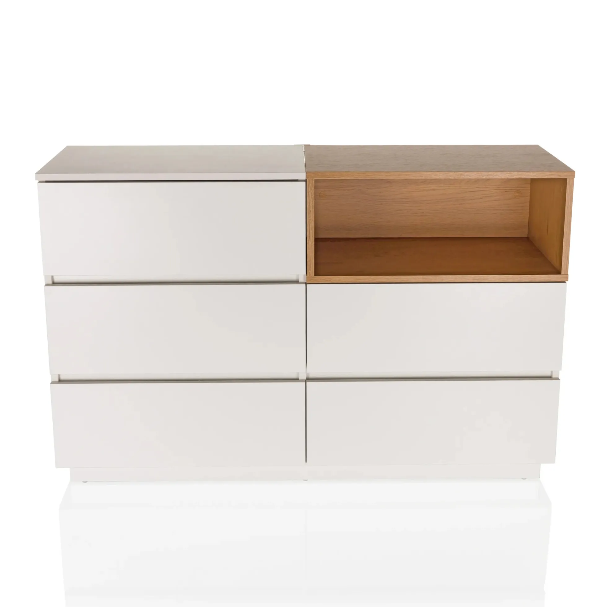 MELMO S - Sideboard Weiß/Eiche