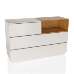 MELMO S - Sideboard Weiß/Eiche