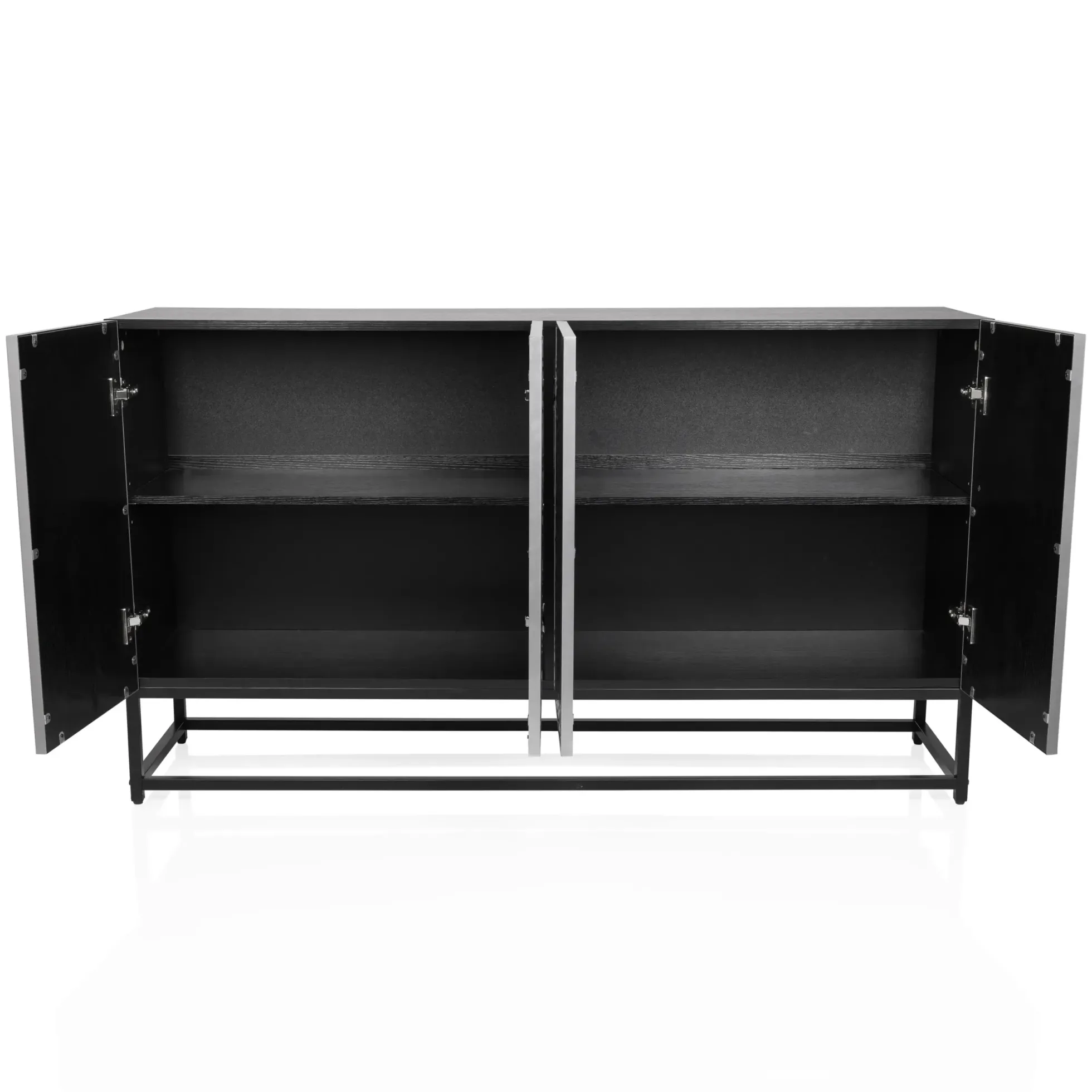 METALLIO - Kommode Schwarz/Silber