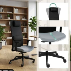 Mike2B - Profi Bürostuhl Schwarz/Grau