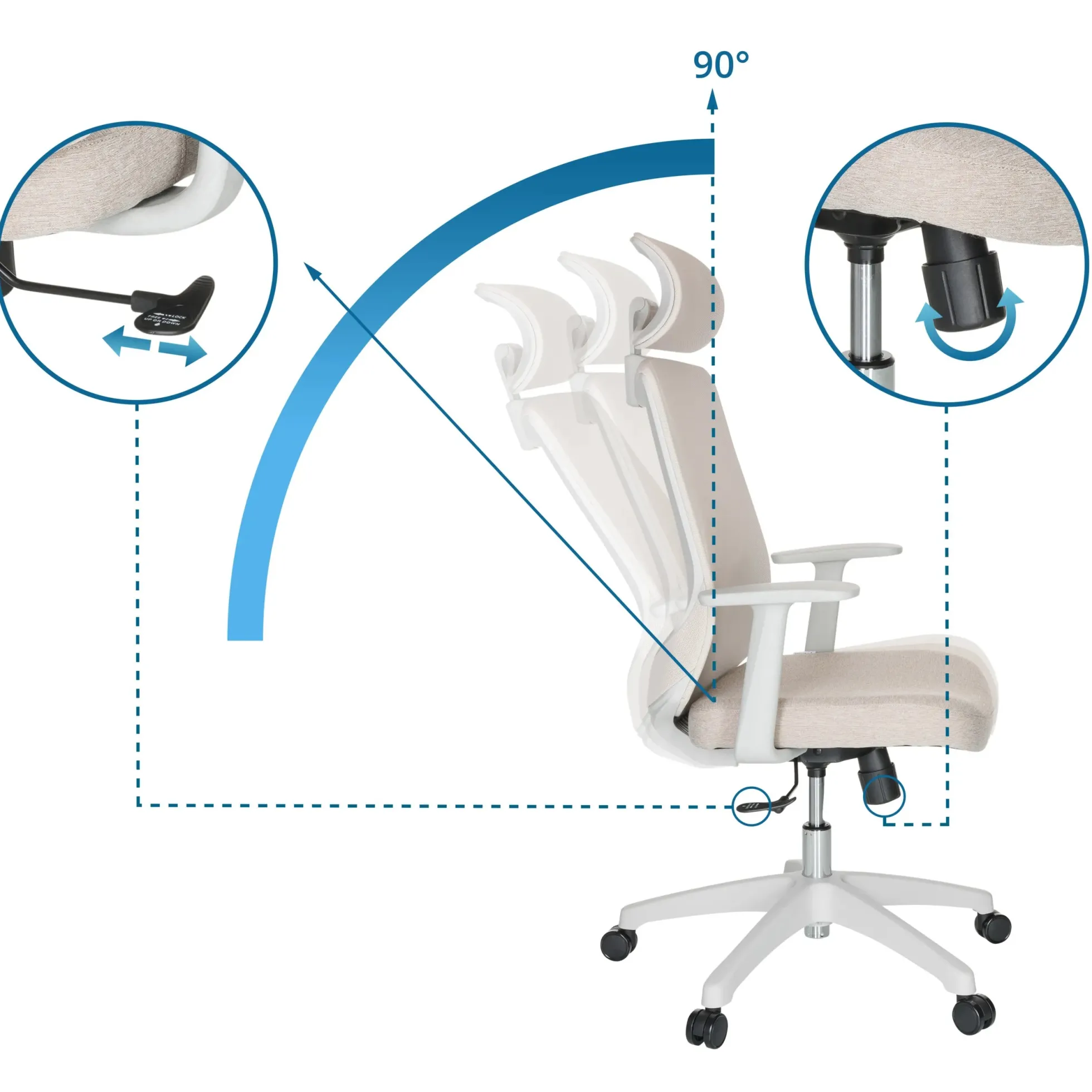 MIKEO W - Home Office Bürostuhl Beige