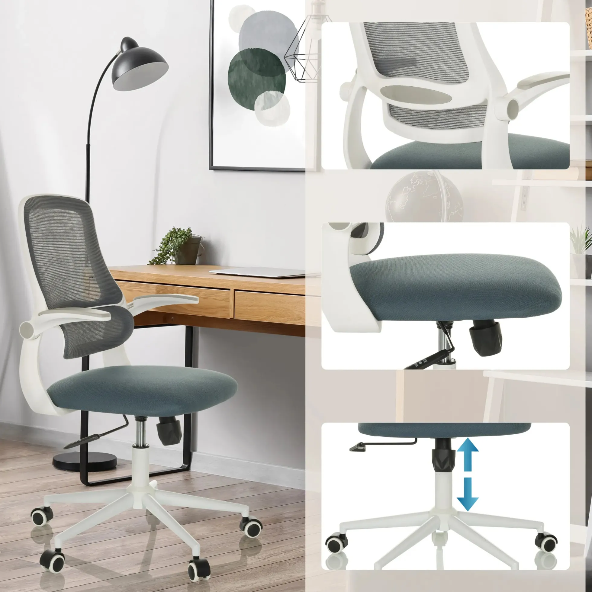 MIKO W ECO - Home Office Bürostuhl Grau