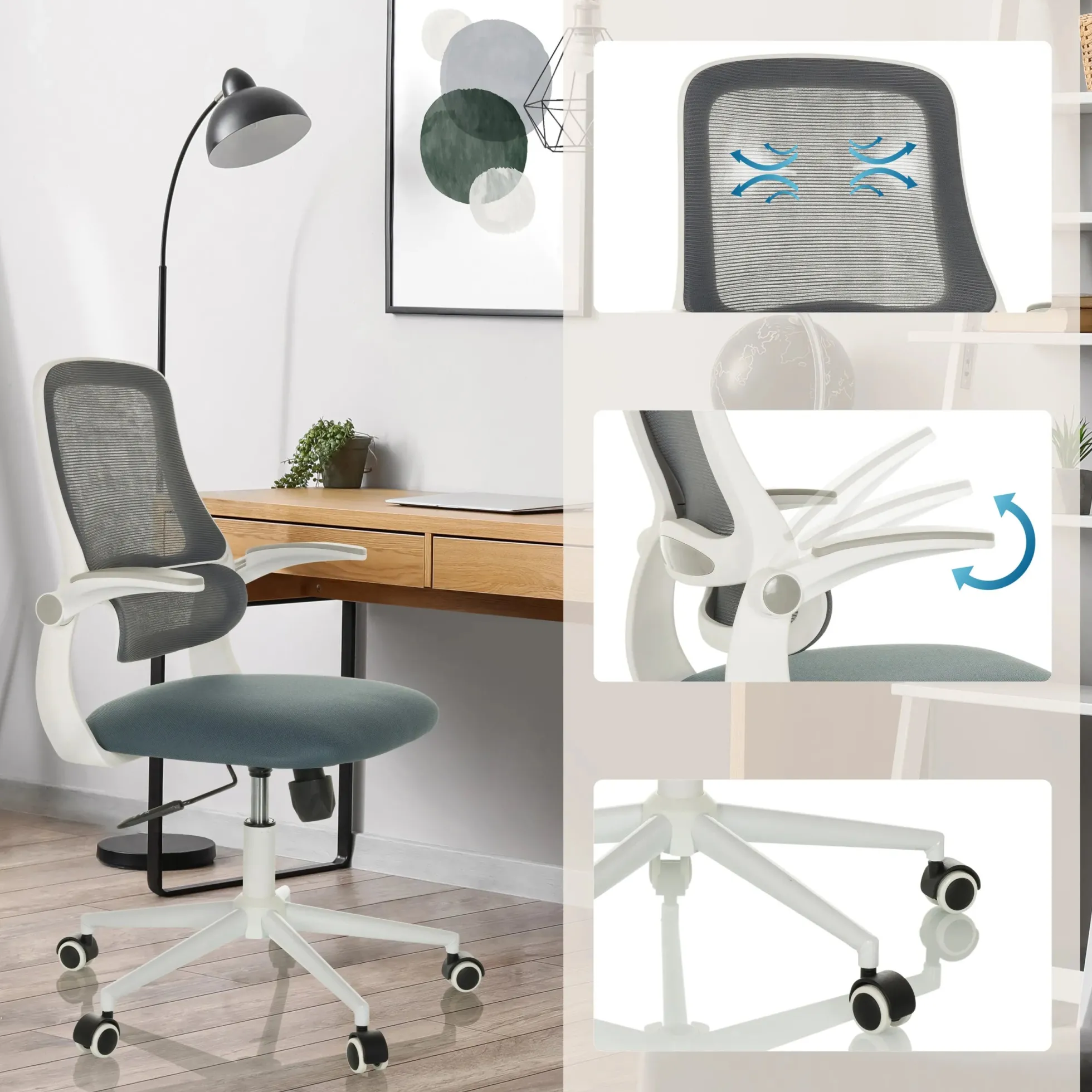 MIKO W ECO - Home Office Bürostuhl Grau