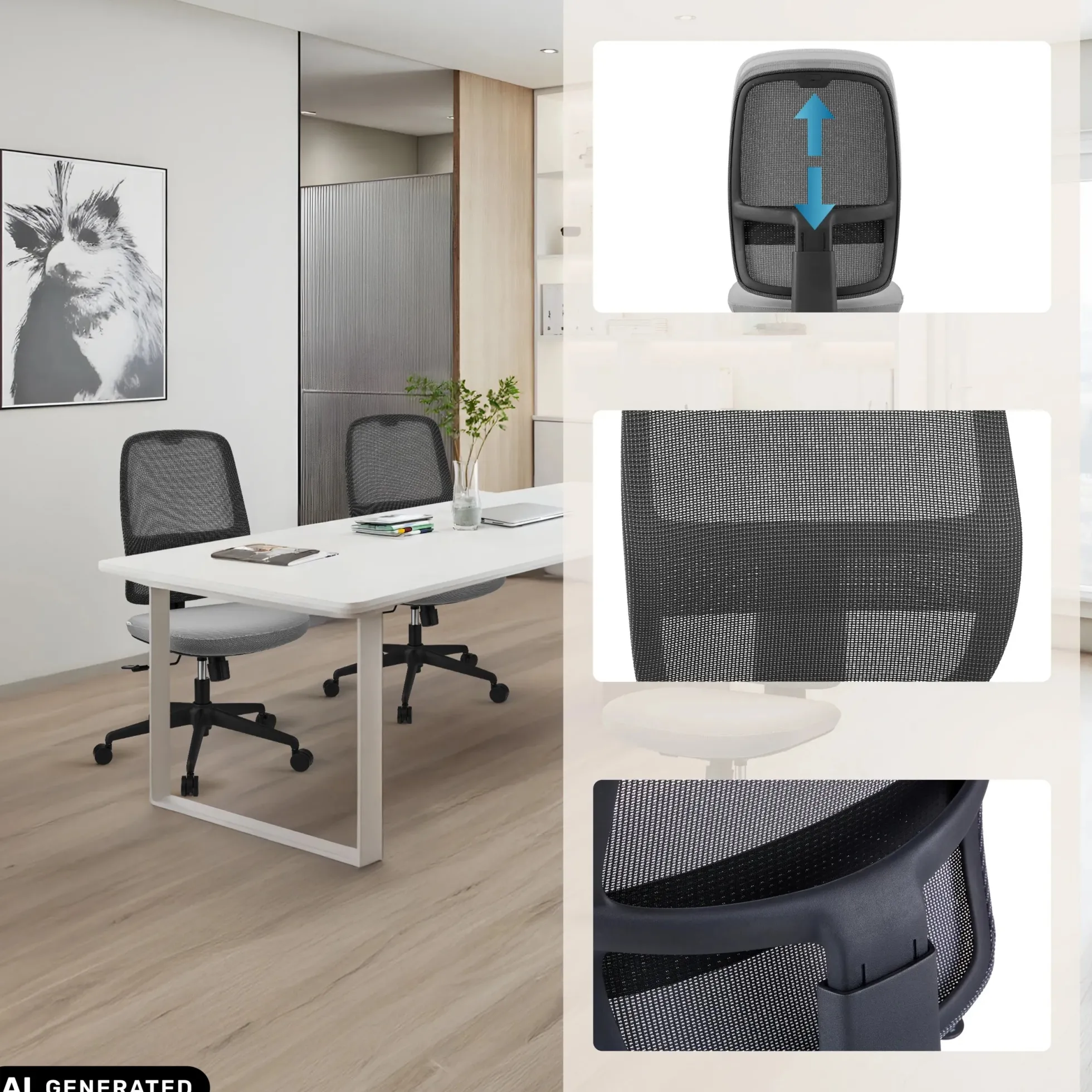 Minoro B - Profi Bürostuhl Grau