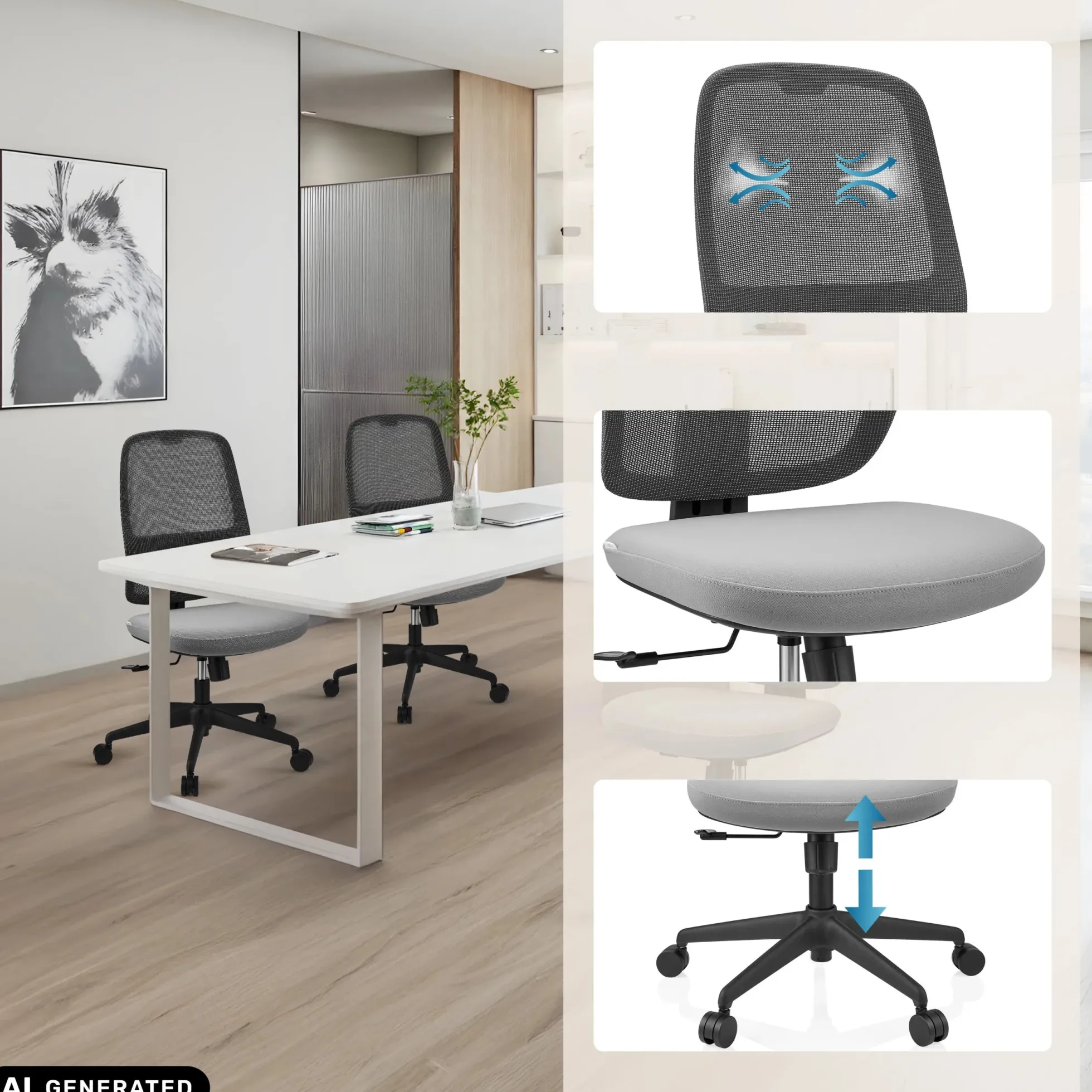 Minoro B - Profi Bürostuhl Grau