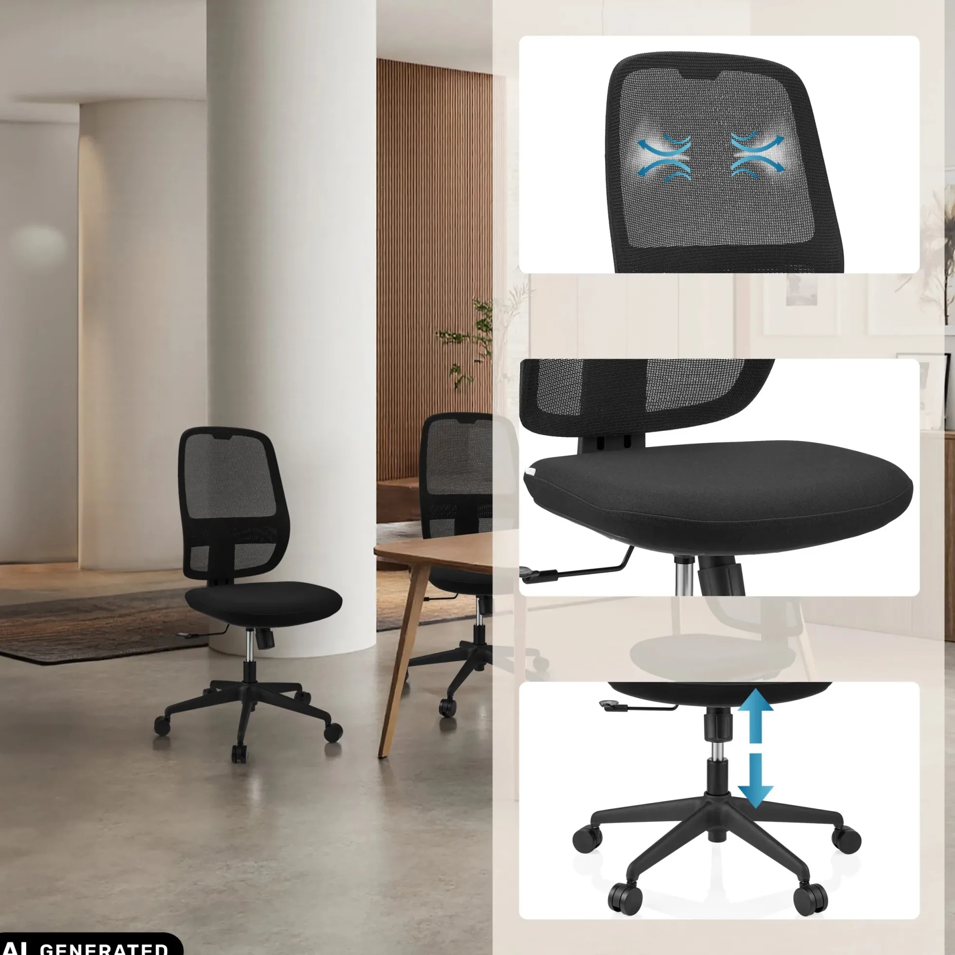 Minoro B - Profi Bürostuhl Schwarz