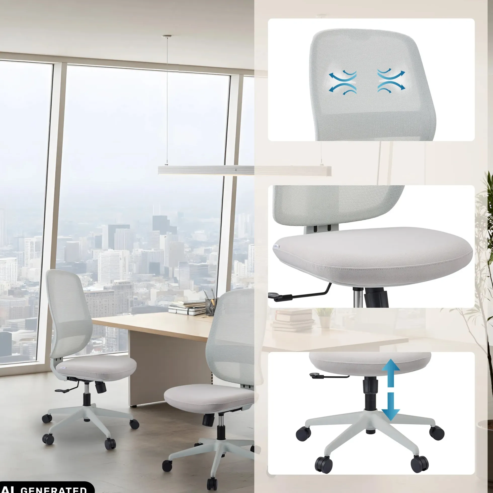 Minoro W - Profi Bürostuhl Taupe