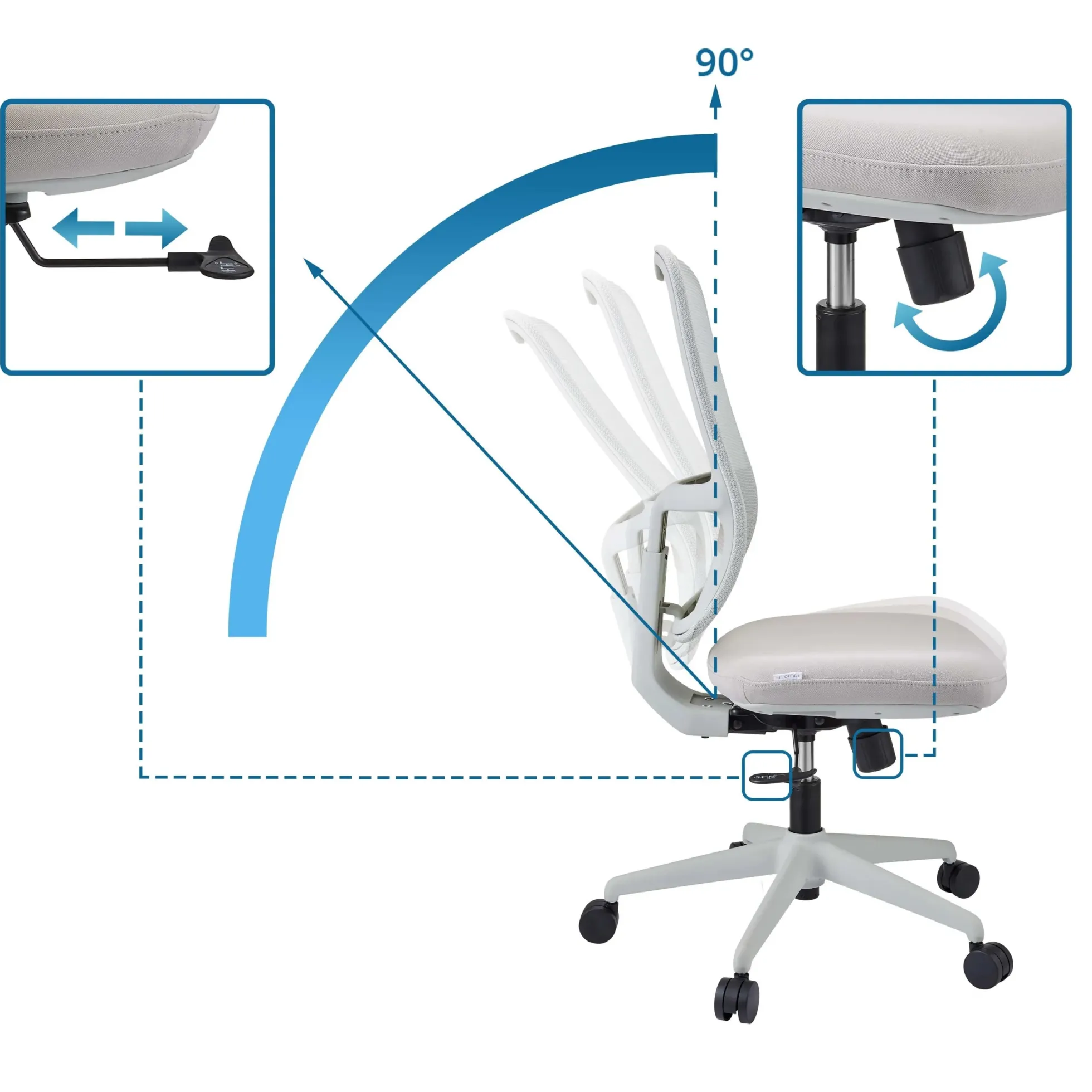 Minoro W - Profi Bürostuhl Taupe
