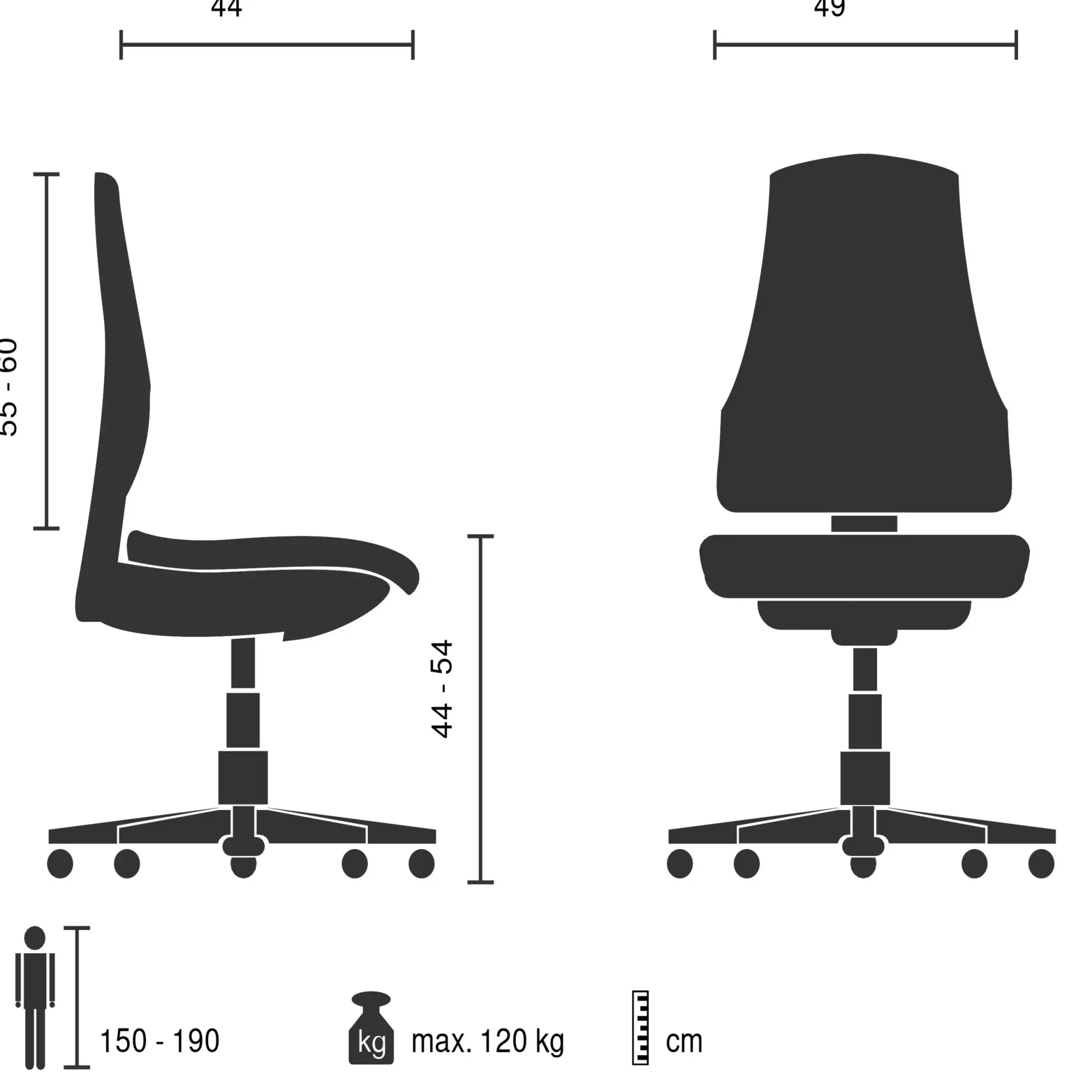 Minoro W - Profi Bürostuhl Weiß/Braun