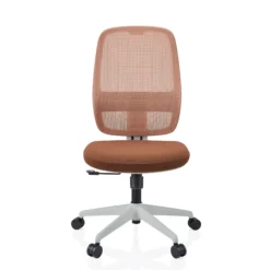 Minoro W - Profi Bürostuhl Weiß/Braun