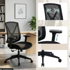 Mirou - Profi Bürostuhl Schwarz