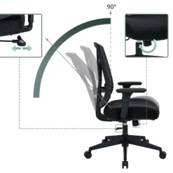 Mirou - Profi Bürostuhl Schwarz