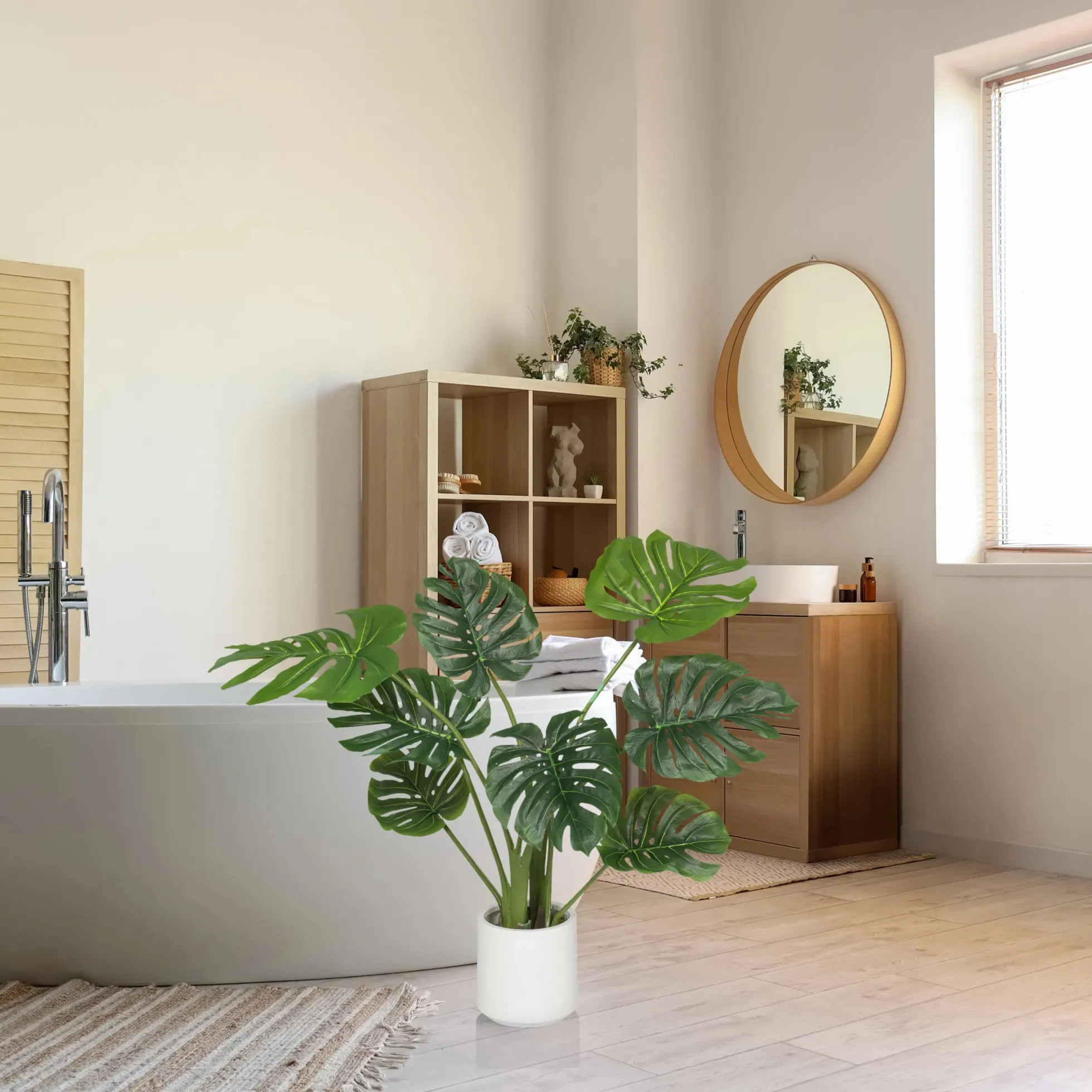 MONSTERA I - Kunstpflanze Grün