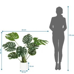 MONSTERA I - Kunstpflanze Grün