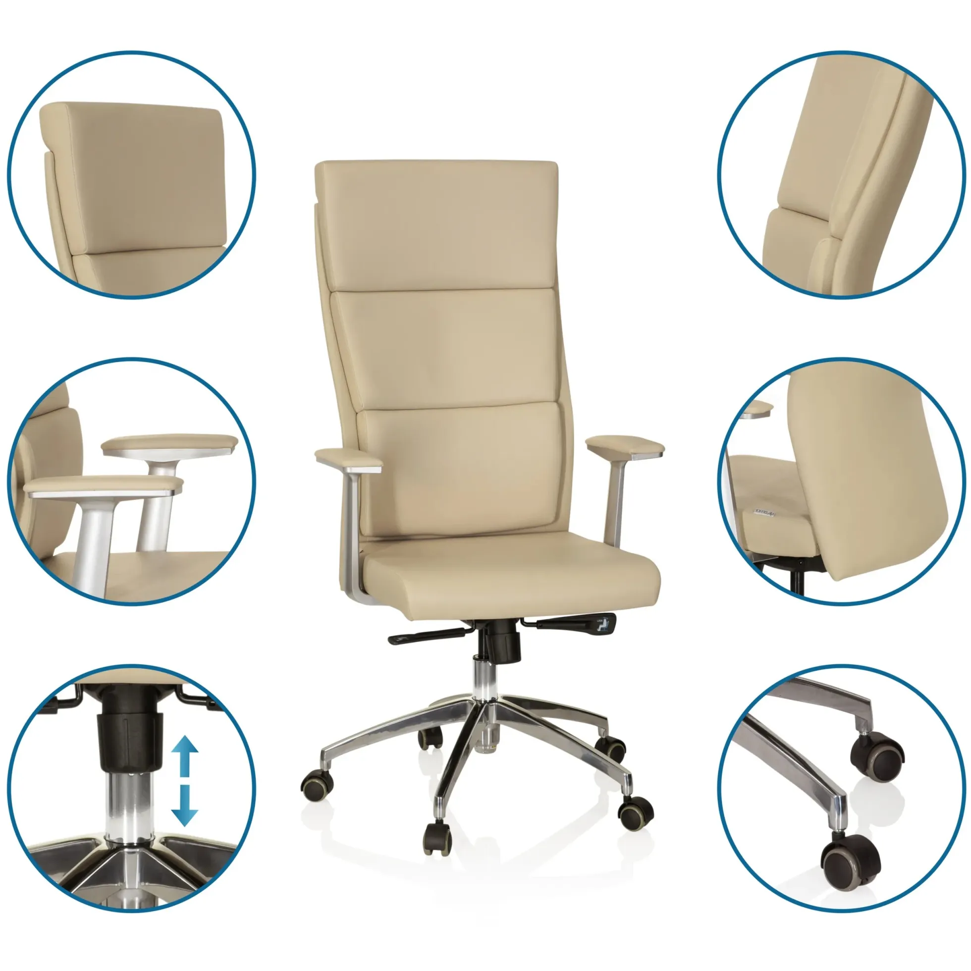 MONZA 20 - Luxus Chefsessel Beige