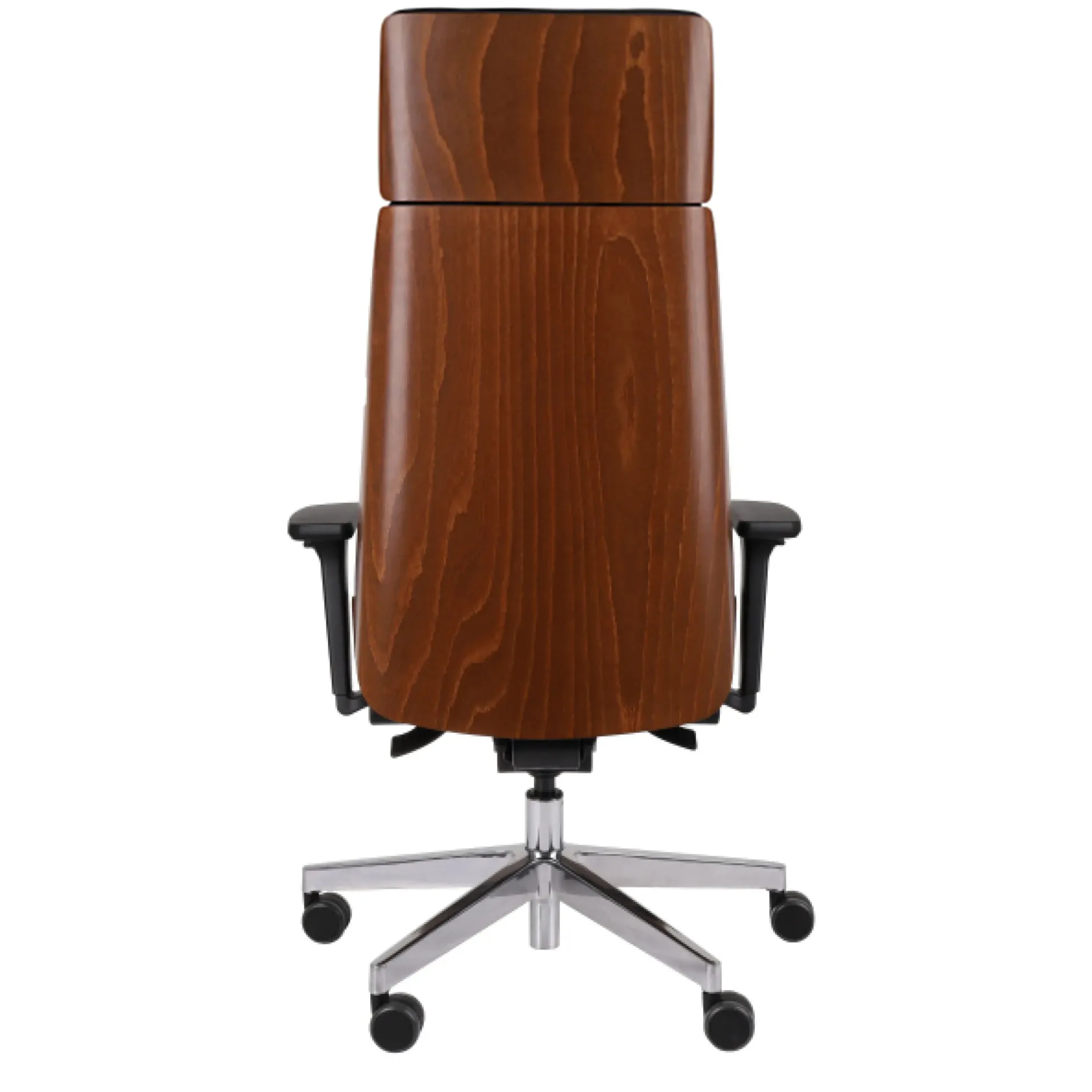 MOON WOOD HD - Chefsessel Schwarz/Walnuss