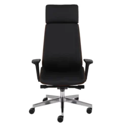 MOON WOOD HD - Chefsessel Schwarz/Walnuss