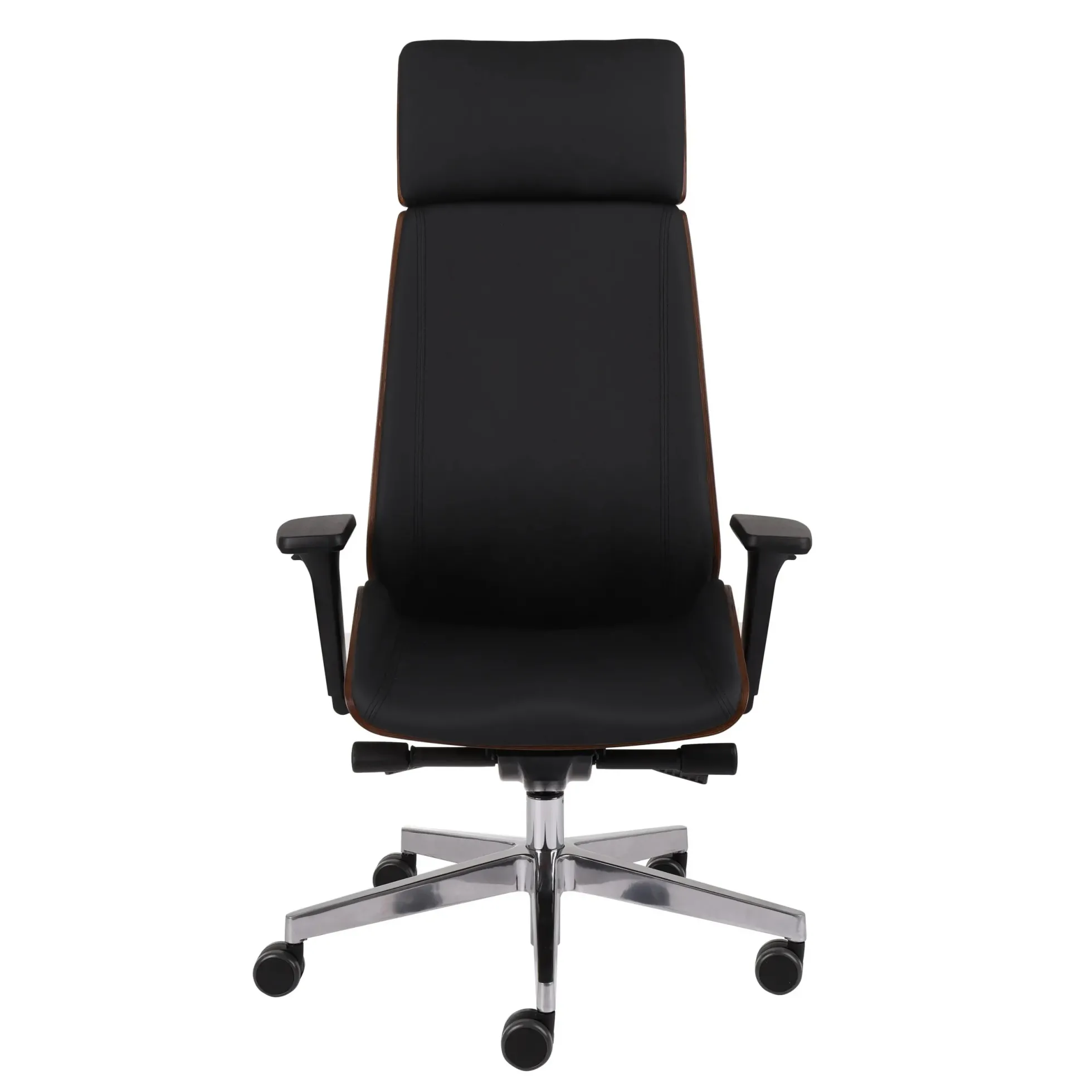 MOON WOOD HD - Chefsessel Schwarz/Walnuss