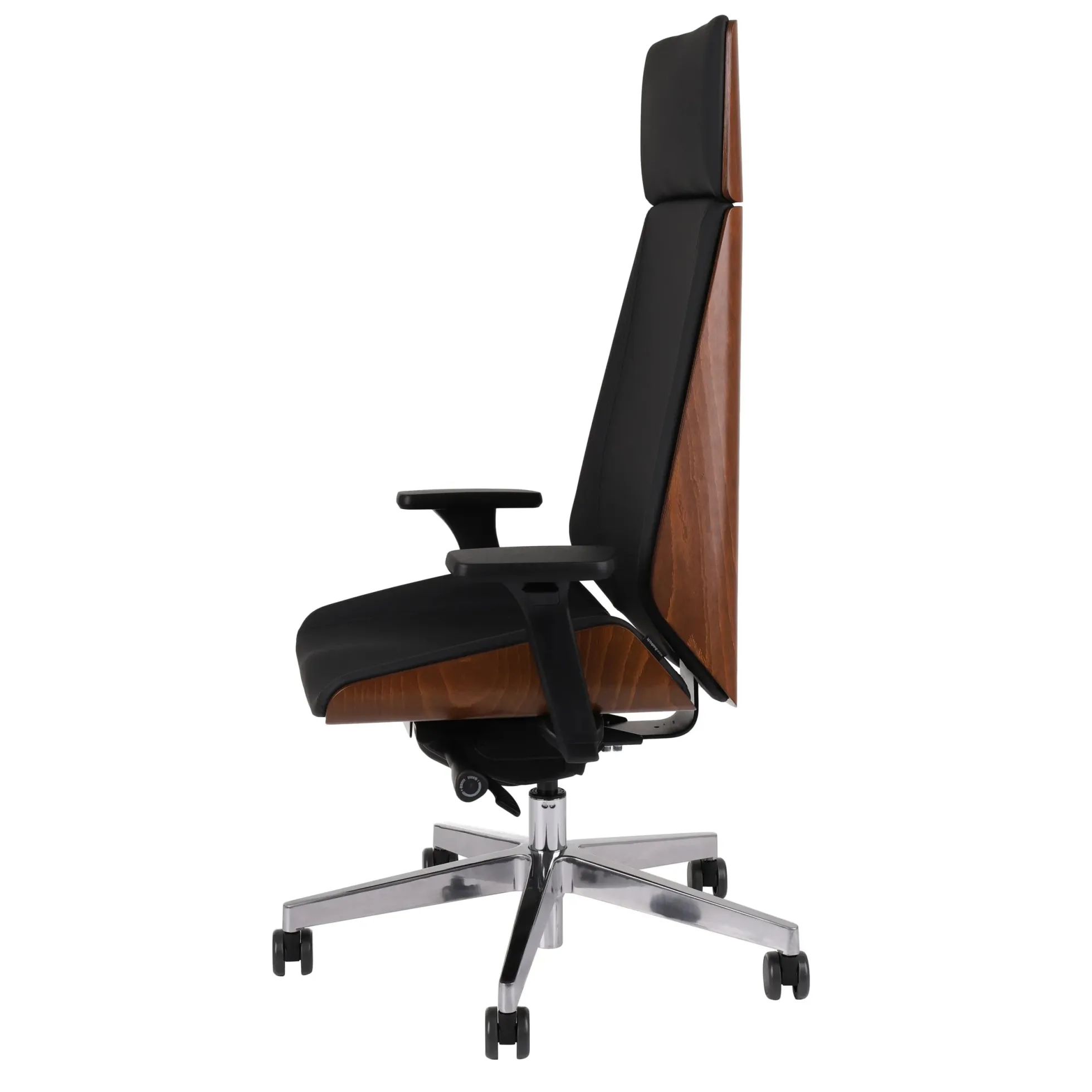 MOON WOOD HD - Chefsessel Schwarz/Walnuss
