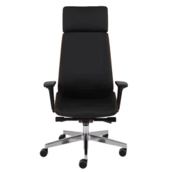 MOON WOOD HD - Chefsessel Schwarz/Walnuss