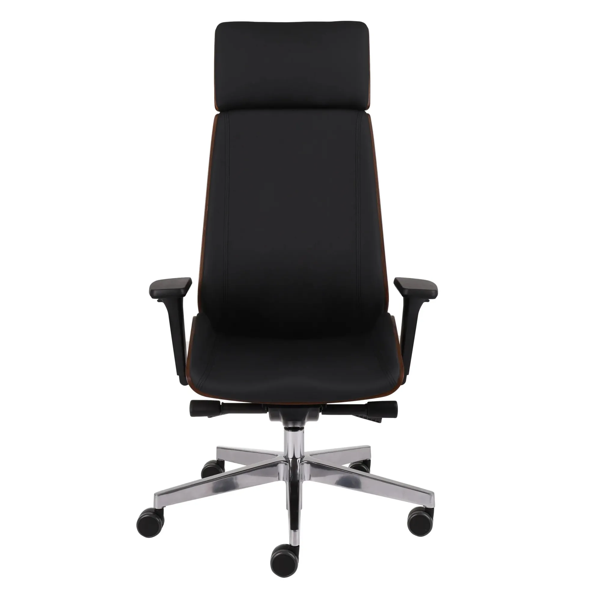 MOON WOOD HD - Chefsessel Schwarz/Walnuss