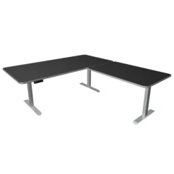 MOVE 3 Premium B 200 | 200x220 | Schreibtisch elektrisch höhenverstellbar - Stehschreibtisch Weiß/Anthrazit
