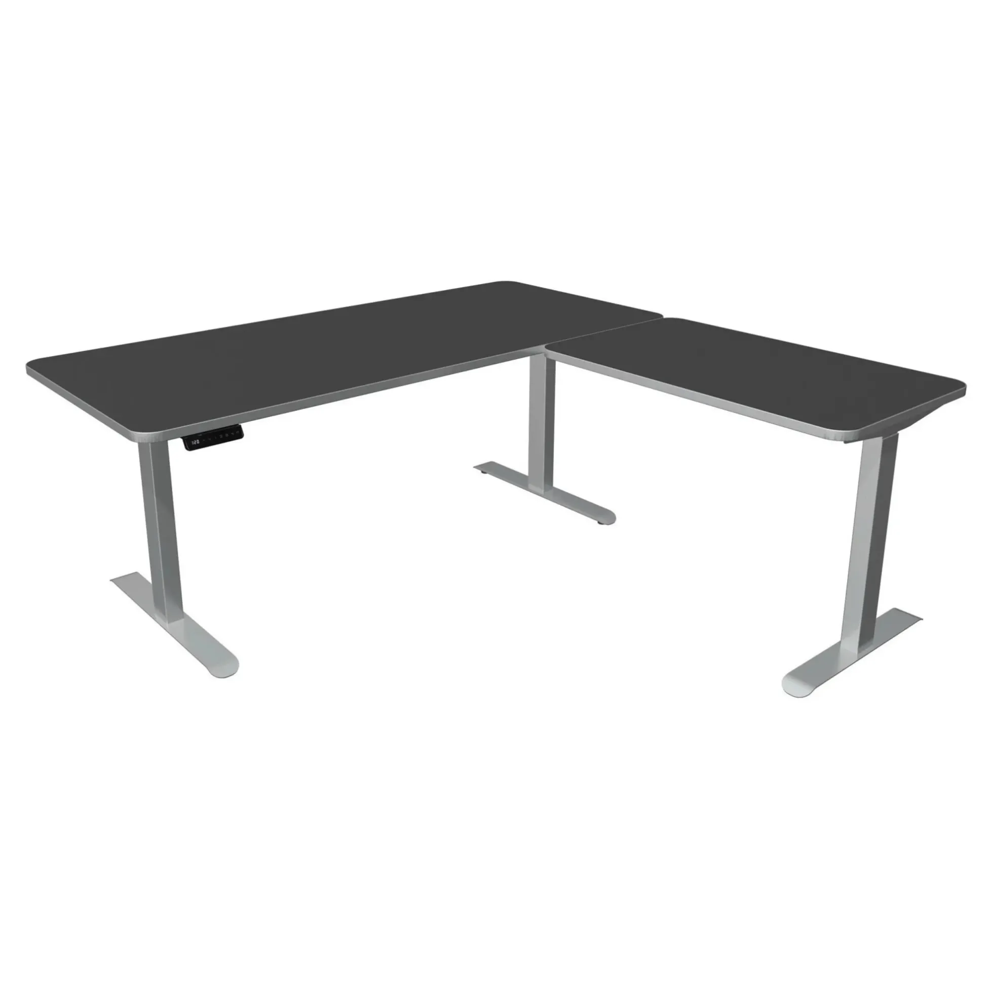 MOVE 3 Premium B 180 | 180x180 | Schreibtisch elektrisch höhenverstellbar - Stehschreibtisch Weiß/Anthrazit