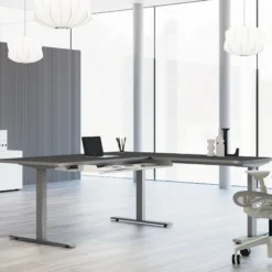 MOVE 3 Premium B 160 | 160x180 | Schreibtisch elektrisch höhenverstellbar - Stehschreibtisch Weiß/Anthrazit
