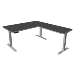 MOVE 3 Premium B 160 | 160x180 | Schreibtisch elektrisch höhenverstellbar - Stehschreibtisch Weiß/Anthrazit