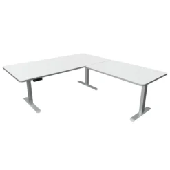 MOVE 3 Premium B 200 | 200x220 | Schreibtisch elektrisch höhenverstellbar - Stehschreibtisch Weiß/Weiß