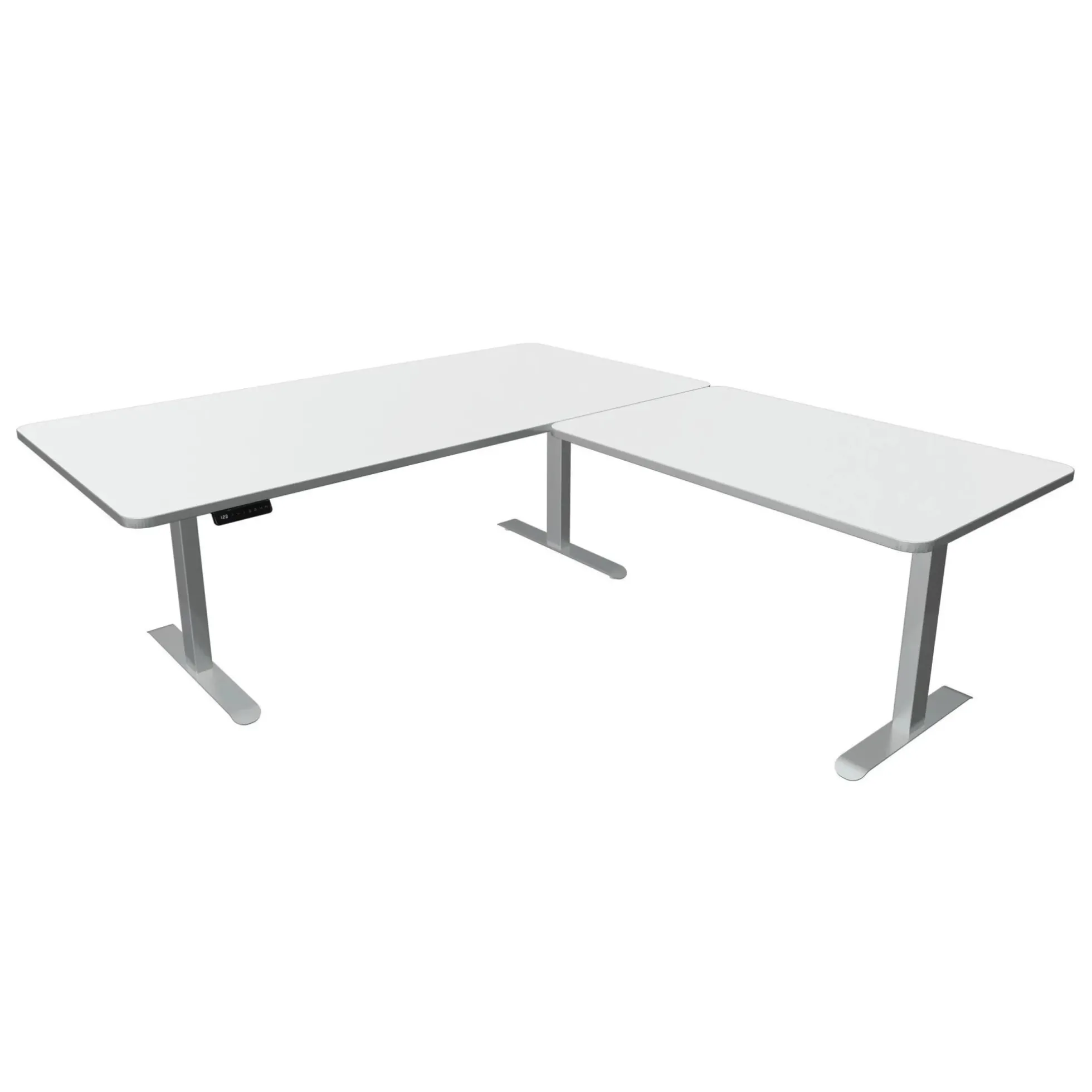 MOVE 3 Premium B 200 | 200x220 | Schreibtisch elektrisch höhenverstellbar - Stehschreibtisch Weiß/Weiß