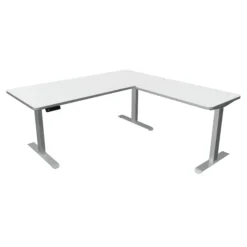 MOVE 3 Premium B 180 | 180x180 | Schreibtisch elektrisch höhenverstellbar - Stehschreibtisch Weiß/Weiß
