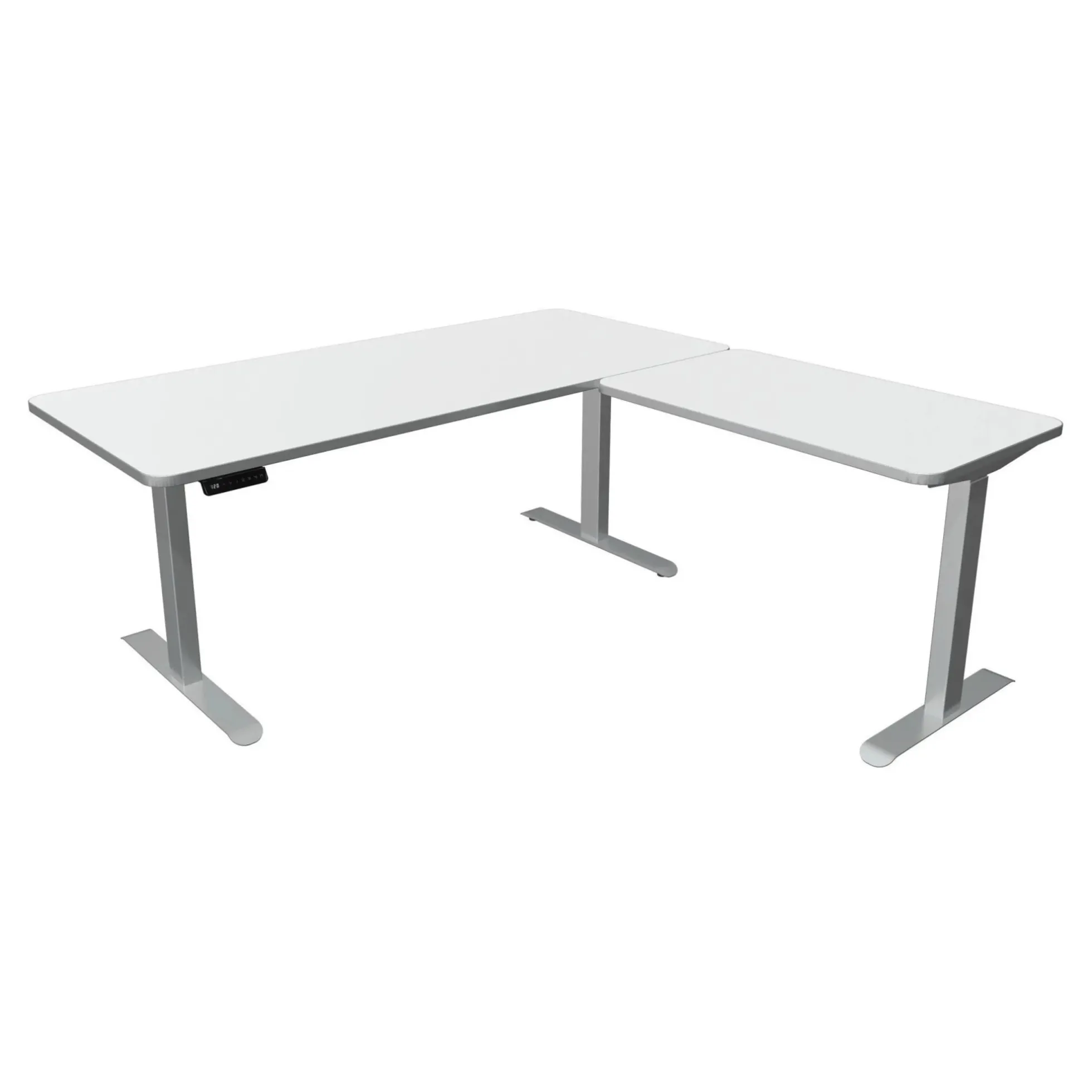 MOVE 3 Premium B 180 | 180x180 | Schreibtisch elektrisch höhenverstellbar - Stehschreibtisch Weiß/Weiß