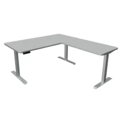 MOVE 3 Premium B 160 | 160x180 | Schreibtisch elektrisch höhenverstellbar - Stehschreibtisch Weiß/Grau