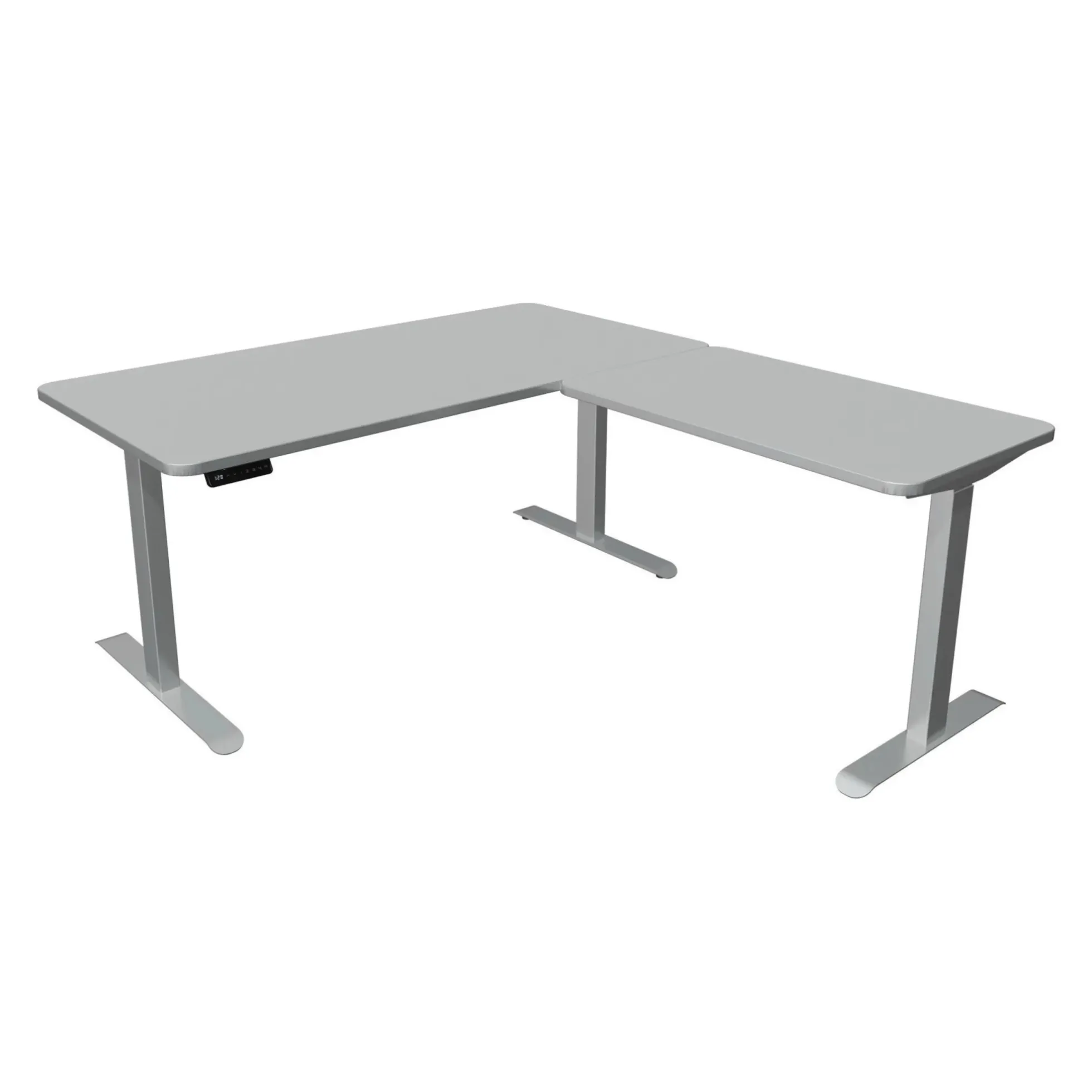MOVE 3 Premium B 160 | 160x180 | Schreibtisch elektrisch höhenverstellbar - Stehschreibtisch Weiß/Grau