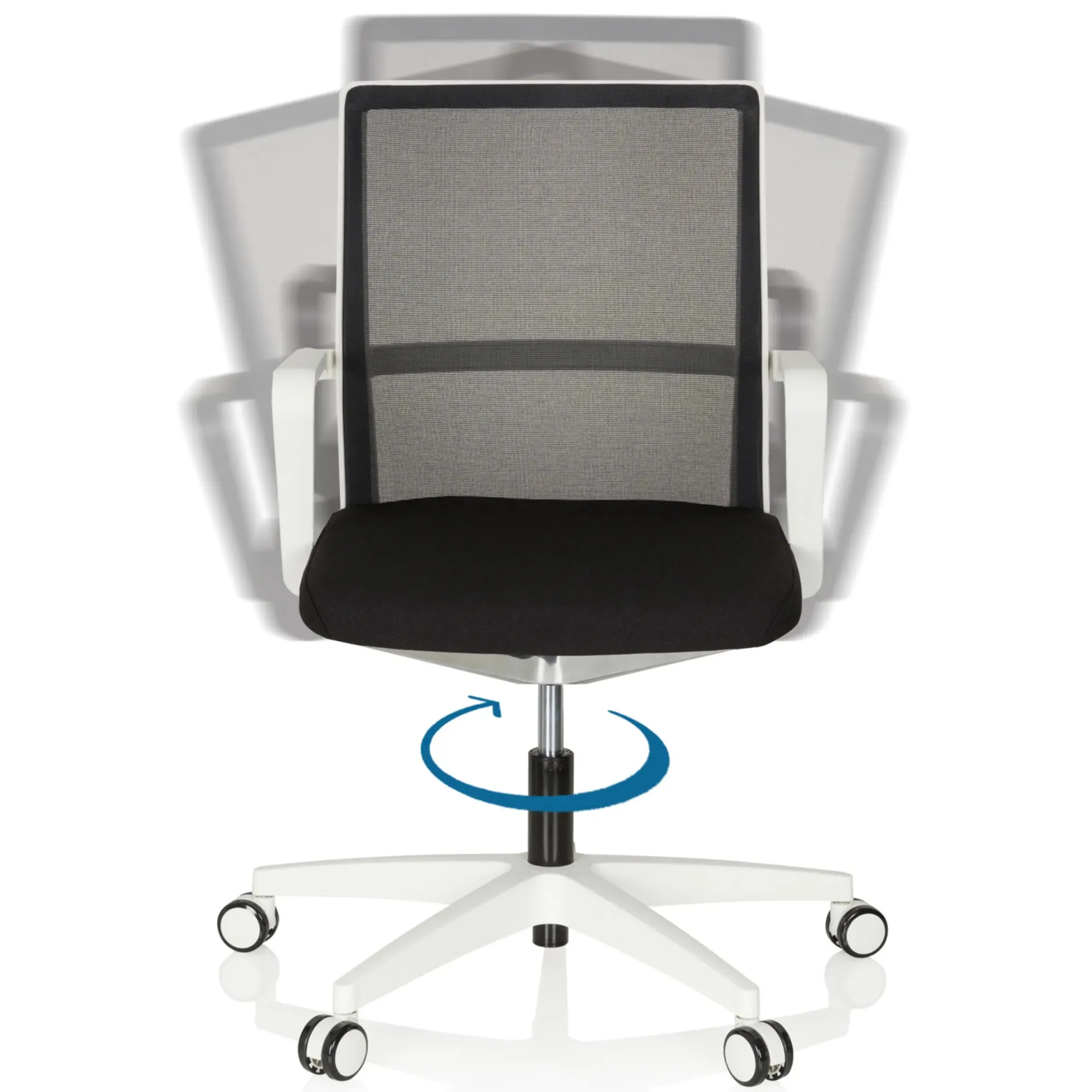 MOVE-TEC NET 3D W - Profi Bürostuhl Weiß/Schwarz