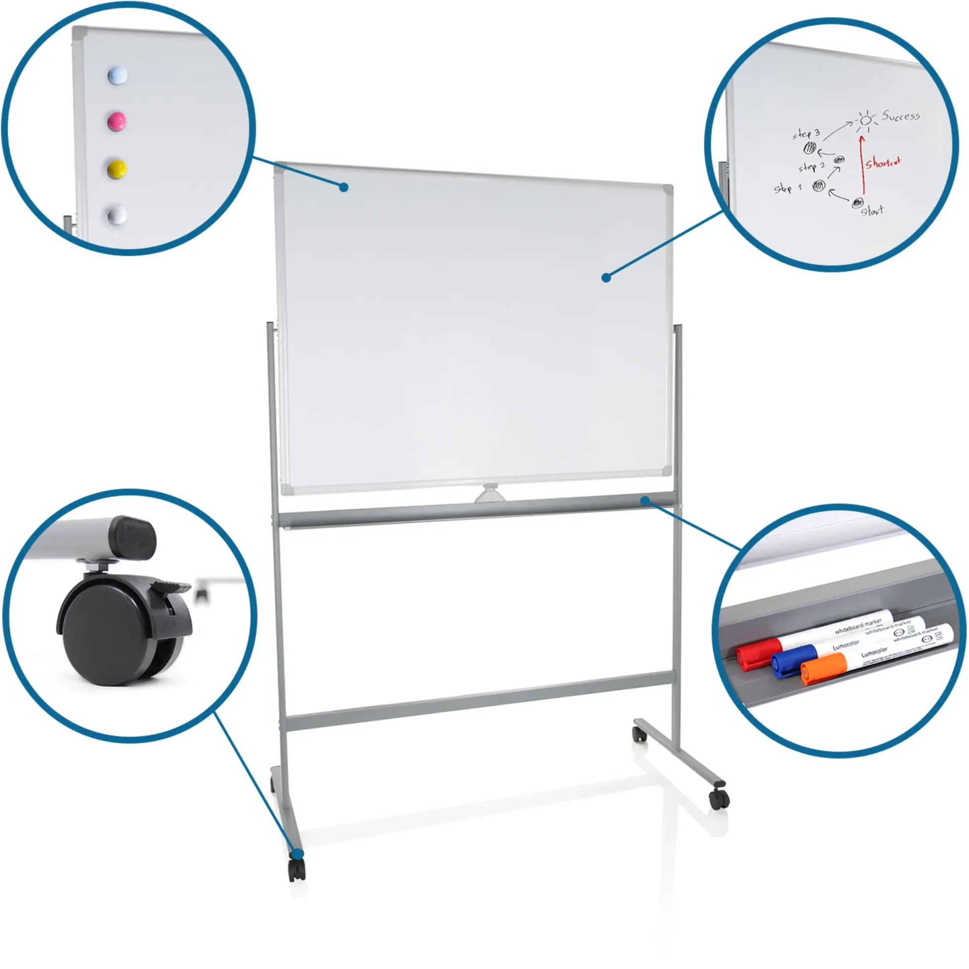 MULTIBOARD I - Whiteboard Weiß/Silber