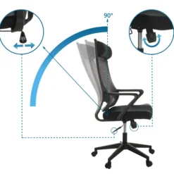 NEKEO - Home Office Bürostuhl Schwarz