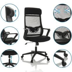 NEKEO - Home Office Bürostuhl Schwarz