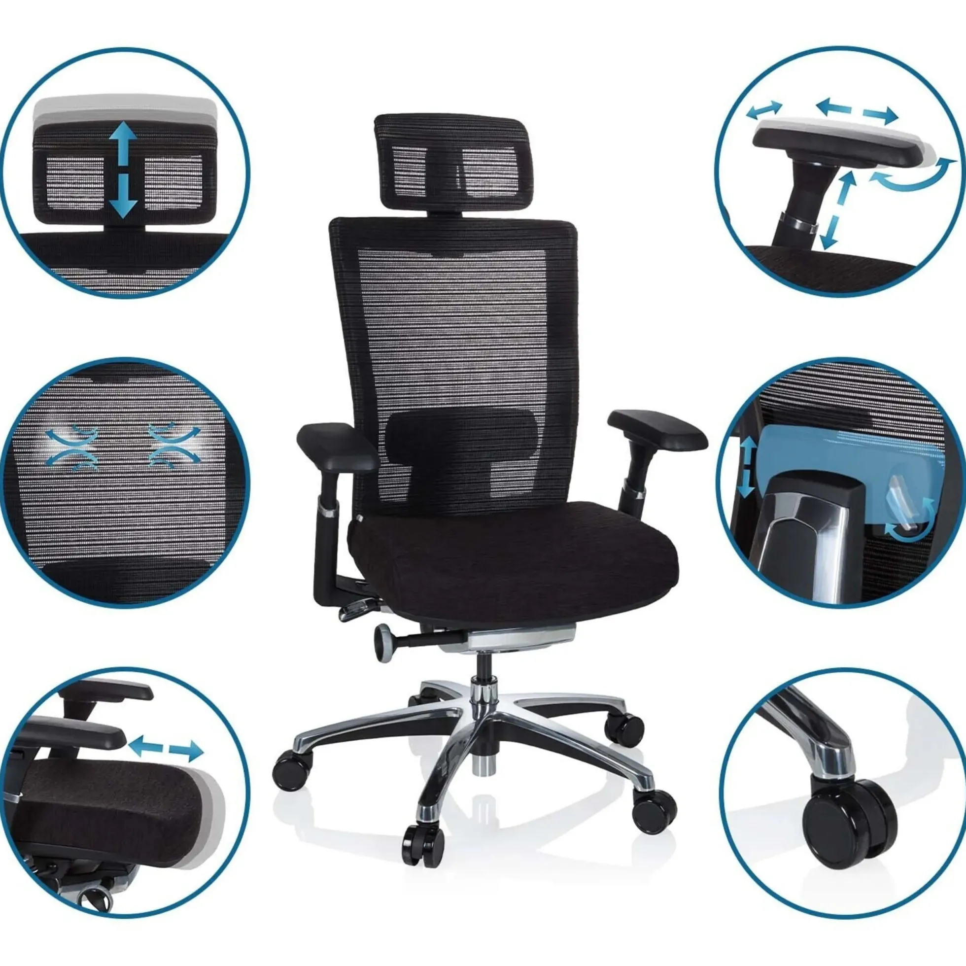 NOVA PRO I - High End Bürostuhl Schwarz