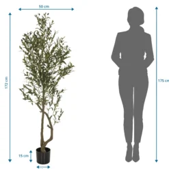 OLIVE I - Kunstpflanze Grün