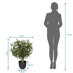 Olive S - Kunstpflanze Grün