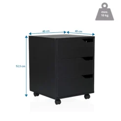 ORGANISER I - Rollcontainer Schwarz