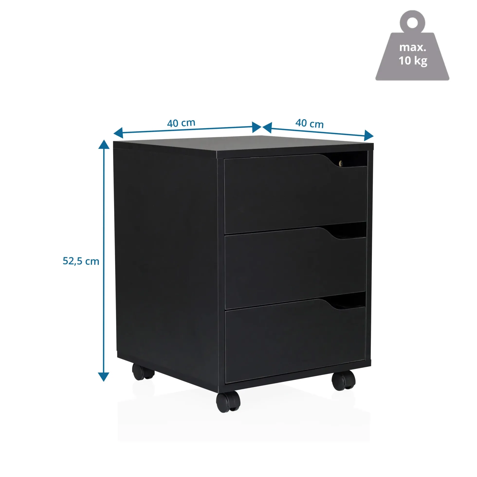 ORGANISER I - Rollcontainer Schwarz