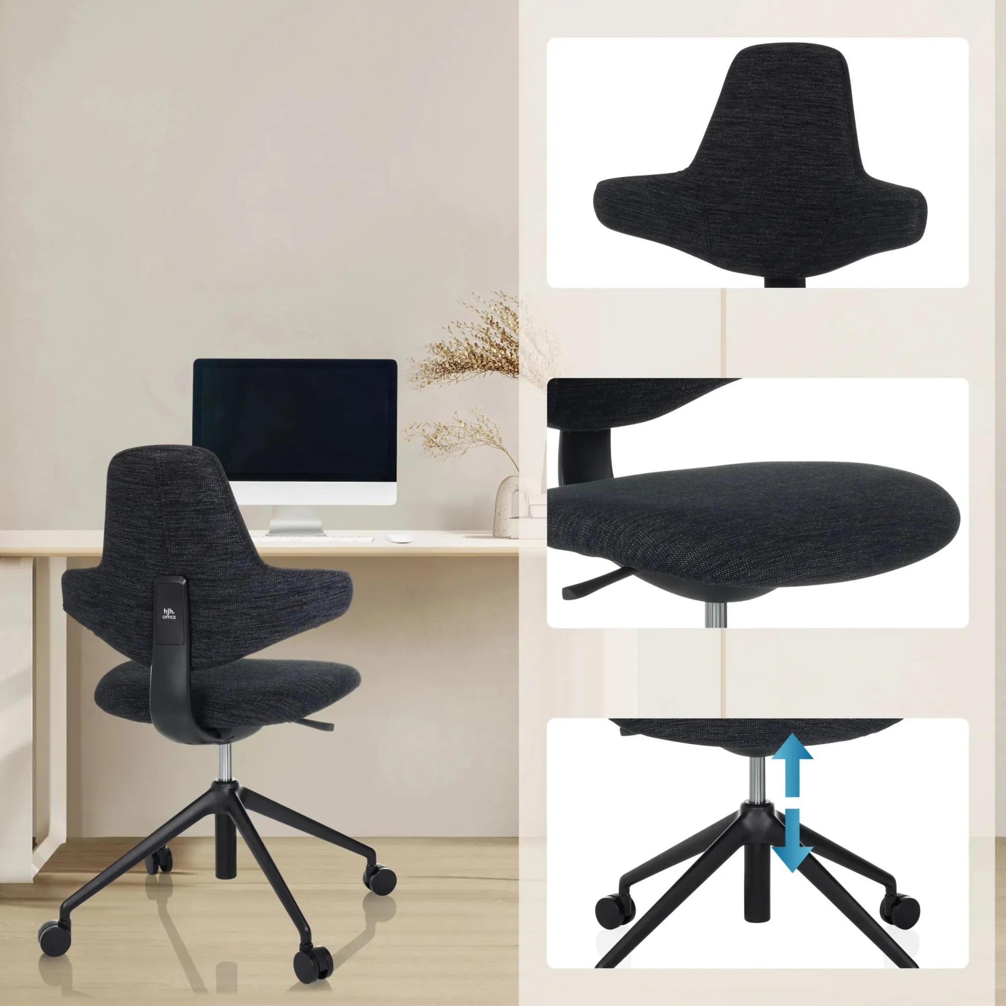 PALIANO - Profi Bürostuhl Schwarz