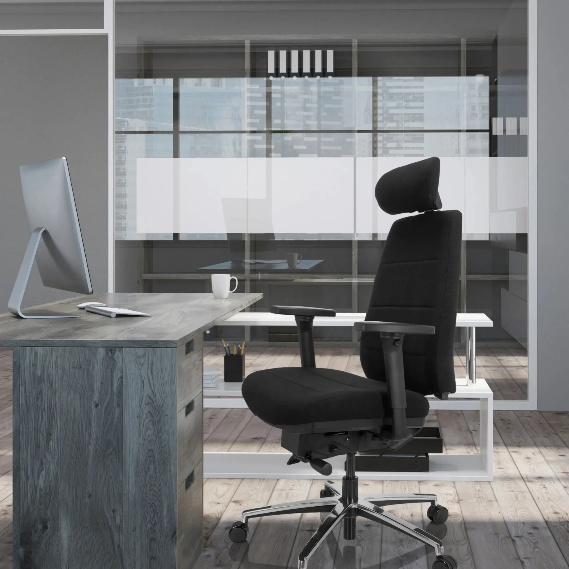 PHOENIX PRO I - Profi Bürostuhl Schwarz