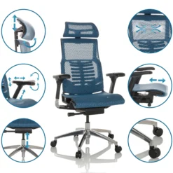 POFIT GEN2 - High End Bürostuhl Blau