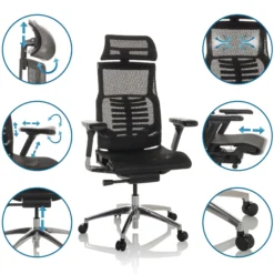 POFIT GEN2 - High End Bürostuhl Schwarz