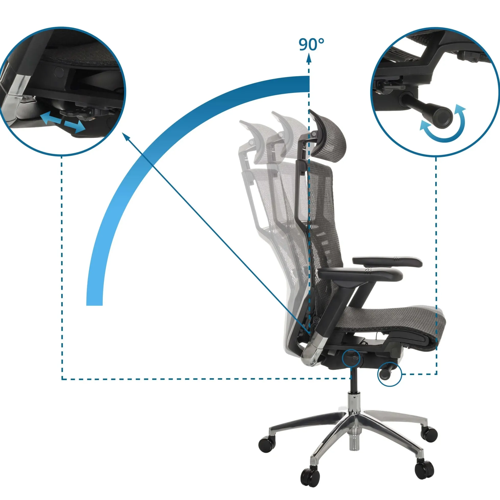 POFIT GEN2 - High End Bürostuhl Schwarz